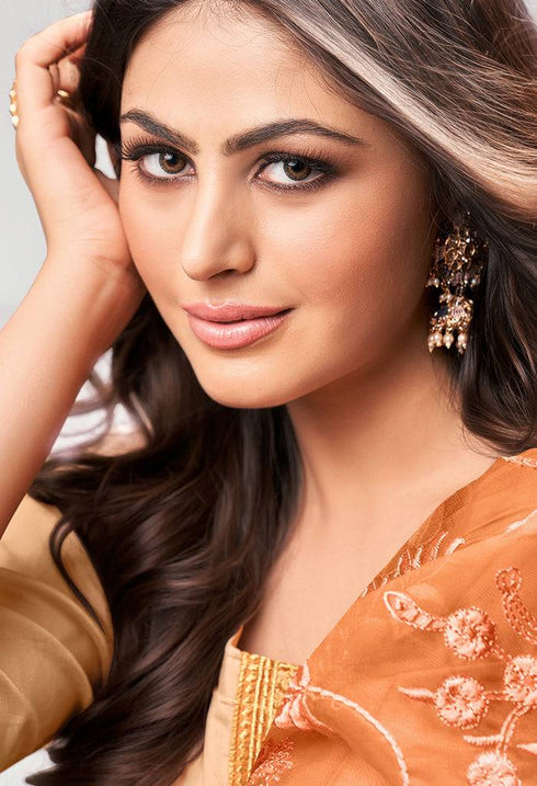 Beige Pure Jam Cotton Embroidered Salwar Suit Material