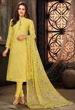 Yellow Modal Silk Solid Salwar Suit Material