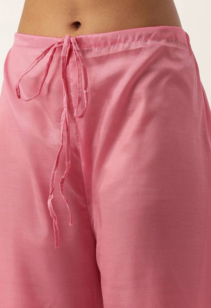 Baby Pink Heavy Silk Banarasi Weaving Work Unstitched Salwar Suit Material - Rajnandini