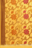Yellow Chanderi Silk Woven Semi-Stitched Salwar Suit Material