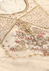 Taupe Chanderi Silk Embroidered Semi-Stitched Salwar Suit Material
