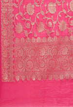 Load image into Gallery viewer, Pink Chanderi Silk Embroidered Semi-Stitched Salwar Suit Material