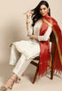 Turquoise Blue Chanderi Silk Embroidered Unstitched Salwar Suit Material