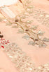 Peach Chanderi Silk Embroidered Unstitched Salwar Suit Material