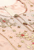 Light Pink Chanderi Silk Embellished Unstitched Salwar Suit Material