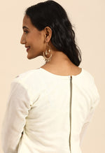 Load image into Gallery viewer, White chanderi silk Embroidered Unstitched Salwar Suit Material
