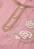 Mauve Pink Glass Cotton Embroidered Unstitched Salwar Suit Material