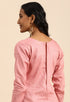 Mauve Pink Glass Cotton Embroidered Unstitched Salwar Suit Material