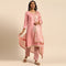 Mauve Pink Glass Cotton Embroidered Salwar Suit Material