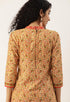 White And Orange Pure Jaipuri Cambric Cotton Printed Unstitched Salwar Suit Material