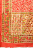 White And Orange Pure Jaipuri Cambric Cotton Printed Unstitched Salwar Suit Material