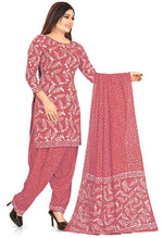 Load image into Gallery viewer, Pink Pure Jaipuri Cambric Cotton Printed Unstitched Salwar Suit Material
