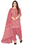 Pink Pure Jaipuri Cambric Cotton Printed Unstitched Salwar Suit Material