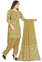 Load image into Gallery viewer, Green Pure Jaipuri Cambric Cotton Printed Unstitched Salwar Suit Material