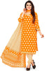 Mustard Pure Jaipuri Cambric Cotton Printed Unstitched Salwar Suit Material