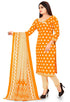 Mustard Pure Jaipuri Cambric Cotton Printed Unstitched Salwar Suit Material