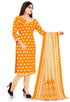Mustard Pure Jaipuri Cambric Cotton Printed Unstitched Salwar Suit Material