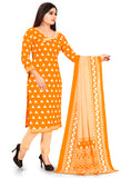 Mustard Pure Jaipuri Cambric Cotton Printed Unstitched Salwar Suit Material