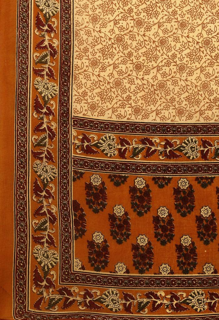Mustard Pure Cambric Cotton Printed Unstitched Salwar Suit Material