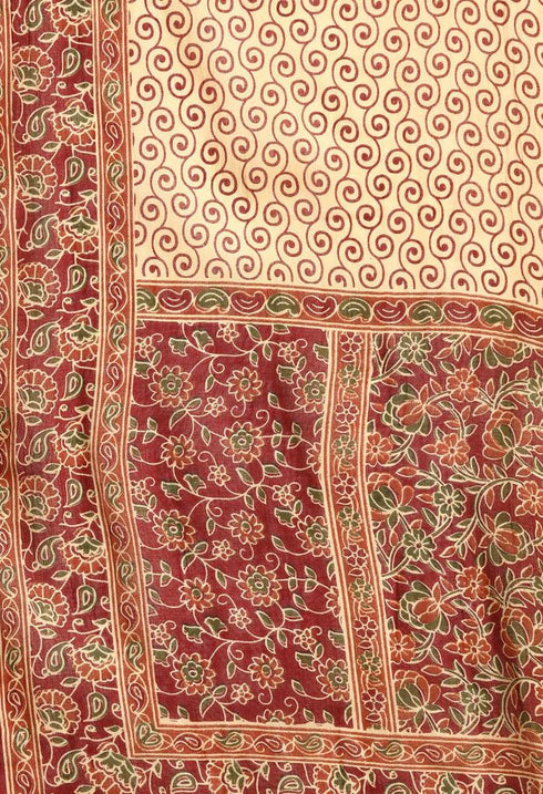 Maroon Pure Cambric Cotton Printed Unstitched Salwar Suit Material