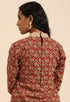 Maroon Pure Cambric Cotton Printed Unstitched Salwar Suit Material