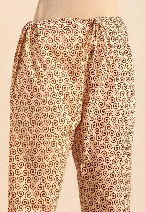 Maroon Pure Cambric Cotton Printed Unstitched Salwar Suit Material
