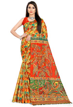 Load image into Gallery viewer, Multicolor Cotton Silk Printed Traditional Saree