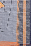 Orange Linen Cotton Printed Traditional Saree