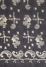 Load image into Gallery viewer, Navy Blue &amp; White Maheshwari Silk Printed Traditional Saree