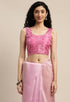Light Purple Organza  Printed Traditional  Saree