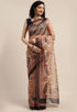 Beige Organza  Printed Traditional  Saree - Rajnandini