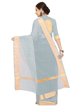 Load image into Gallery viewer, Grey Pure Cotton Printed Traditional Saree
