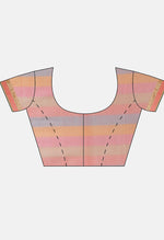 Load image into Gallery viewer, Light Pink kota Doria Cotton With Multicolored Striped Printed Traditional Saree
