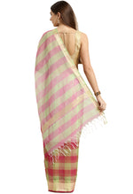 Load image into Gallery viewer, Pink &amp; Green kota Doria Cotton Printed Traditional Saree
