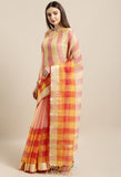 Multicolored kota Doria Cotton Printed Traditional Saree