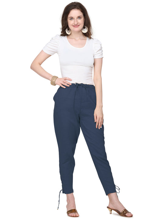 Slub Cotton Regular Fit Trouser Pant