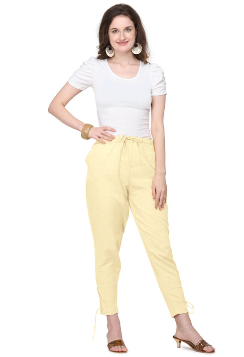 Slub Cotton Regular Fit Trouser Pant