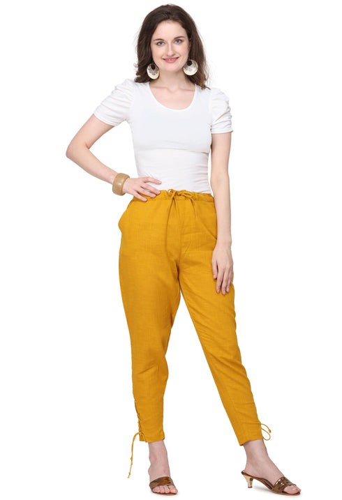 Slub Cotton Regular Fit Trouser Pant