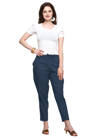 Slub Cotton Regular Fit Trouser Pant