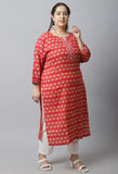 Pure Cambric Cotton Jaipuri Printed Plus Size Kurti