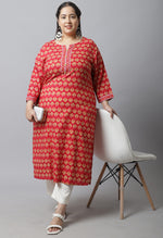 Load image into Gallery viewer, Pure Cambric Cotton Jaipuri Printed Plus Size Kurti
