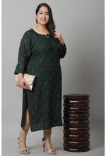 Load image into Gallery viewer, Rayon Slub Resham Embroidered Kurti
