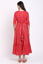 Load image into Gallery viewer, Pink Pure Cambric Cotton Embroidered Kurti
