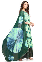 Load image into Gallery viewer, Light Green Pure Cambric Cotton Jaipuri Printed Kurta Set With Dupatta