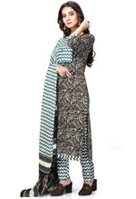 Load image into Gallery viewer, Multicolor Pure Cambric Cotton Jaipuri Printed Kurta Set With Dupatta