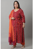 Pure Cambric Cotton Printed Kurta Set With Dupatta