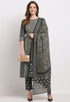 Navy Blue Pure Cambric Cotton Embroidered Kurta Set With Dupatta