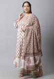 Pure Cambric Cotton Printed Plus Size Kurta Set With Dupatta