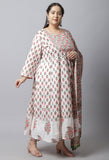 Pure Cambric Cotton Printed Plus Size Kurta Set With Dupatta