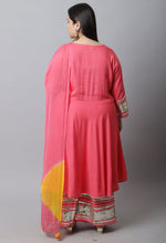 Load image into Gallery viewer, Pure Cambric Cotton Solid Plus Size Kurta Set With Dupatta
